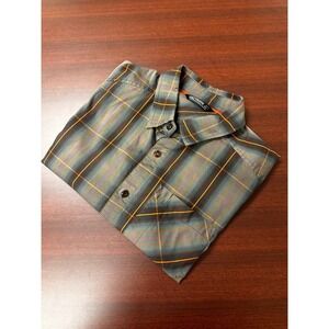 Arcteryx Short Sleeve Button Down Shirt Mens Small Plaid Casual Outdoors Fishing